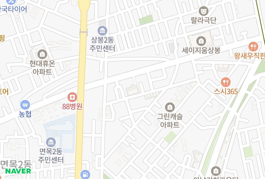 서울특별시 중랑구 면목동 IS 위치·실거래 시세 지도