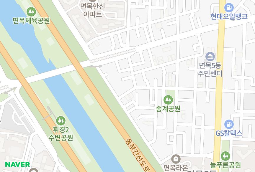 서울특별시 중랑구 면목동 삼성제이드 위치·실거래 시세 지도