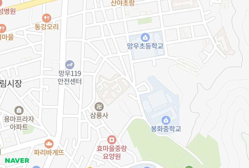 서울특별시 중랑구 망우동 망우예성그린캐슬2차 위치·실거래 시세 지도