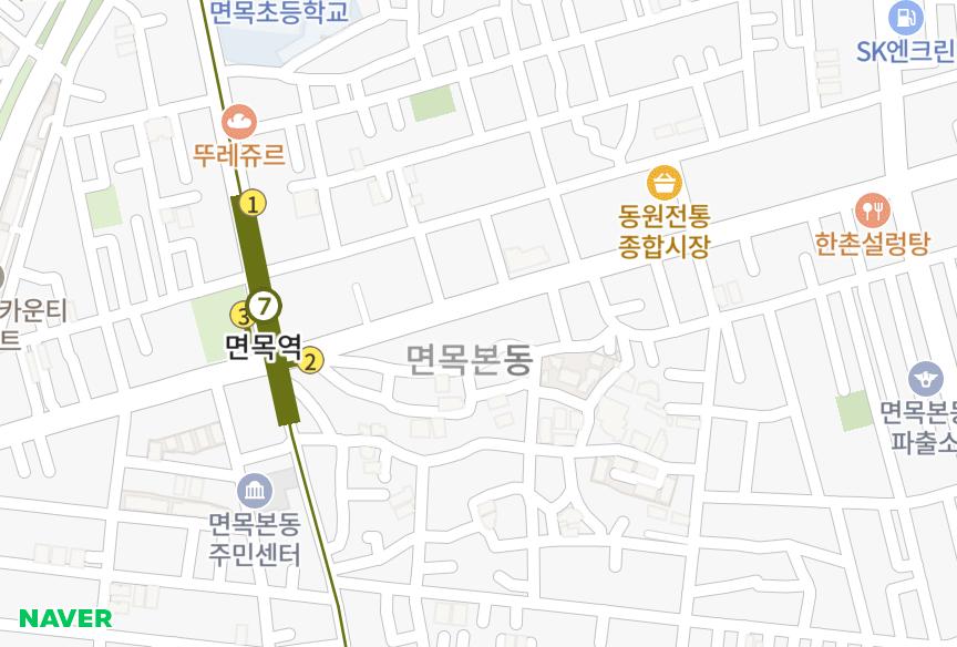 서울특별시 중랑구 면목동 건원베스트원 위치·실거래 시세 지도
