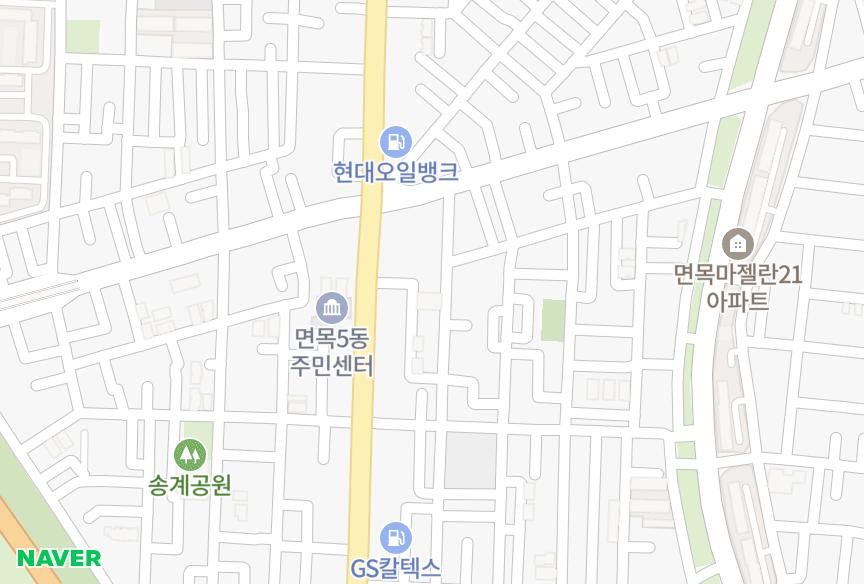 서울특별시 중랑구 면목동 승일카이저 위치·실거래 시세 지도