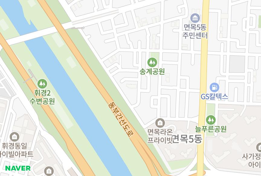 서울특별시 중랑구 면목동 진성그린건설테라스 위치·실거래 시세 지도