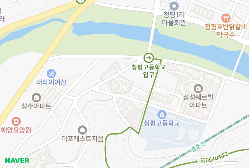 경기도 가평군 청평면 청평리 청평로얄 위치·실거래 시세 지도