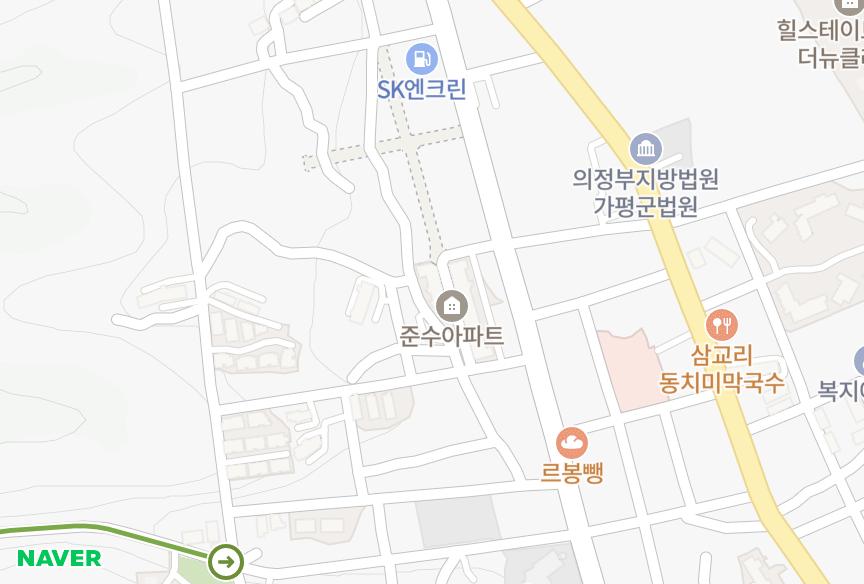 경기도 가평군 가평읍 읍내리 준수B동 위치·실거래 시세 지도