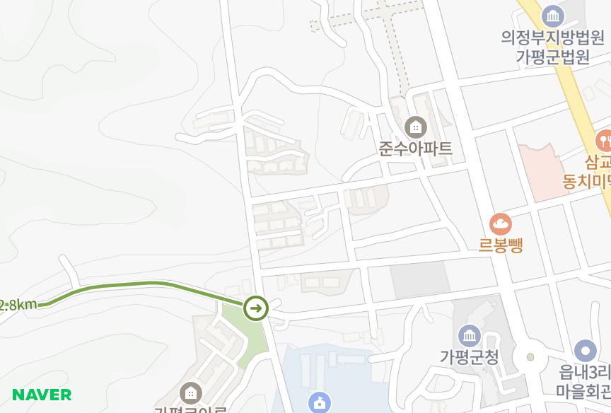 경기도 가평군 가평읍 읍내리 에코 위치·실거래 시세 지도