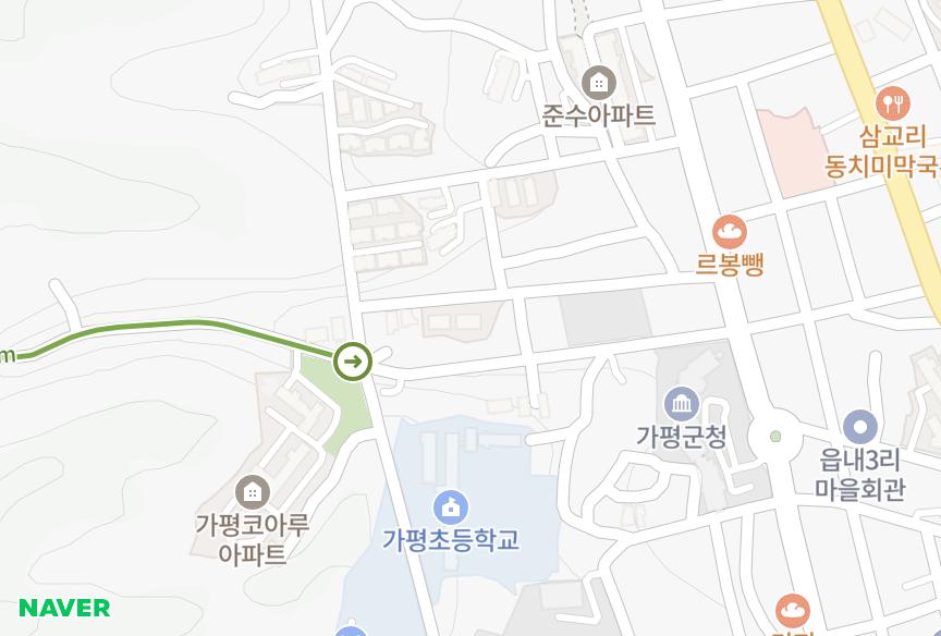 경기도 가평군 가평읍 읍내리 효신 위치·실거래 시세 지도
