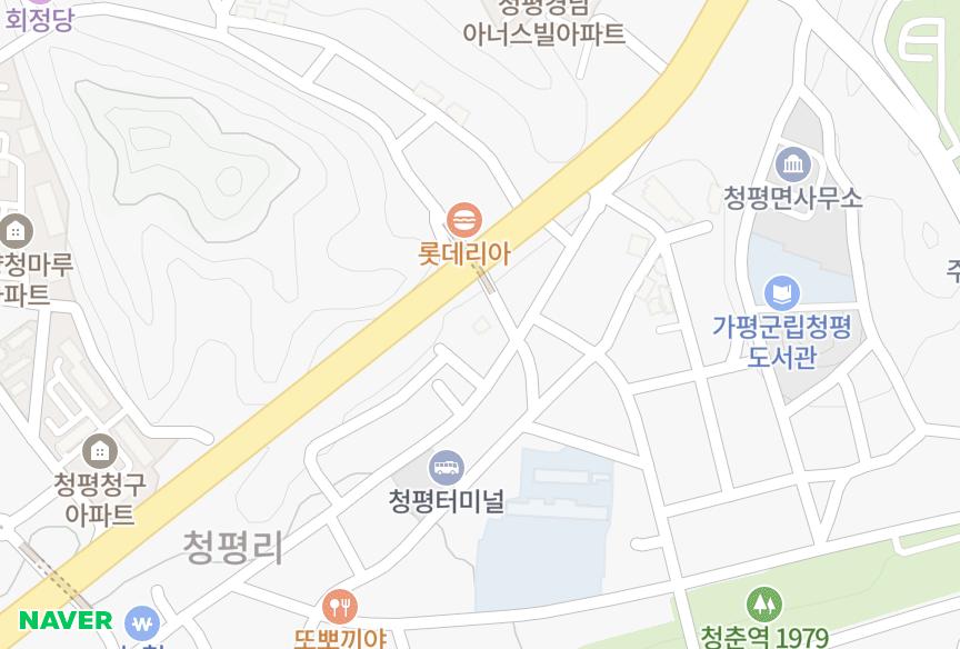경기도 가평군 청평면 청평리 한영미란채 위치·실거래 시세 지도