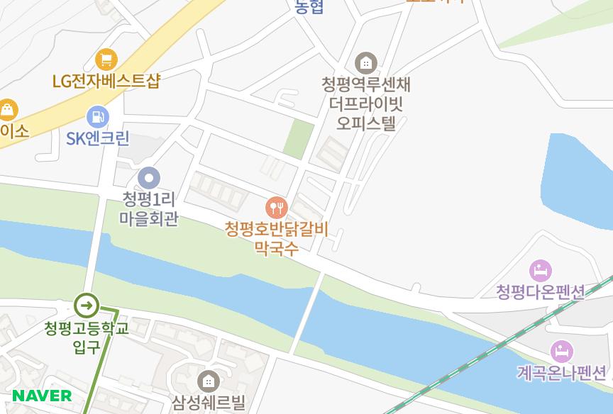 경기도 가평군 청평면 청평리 청일덱스빌 위치·실거래 시세 지도