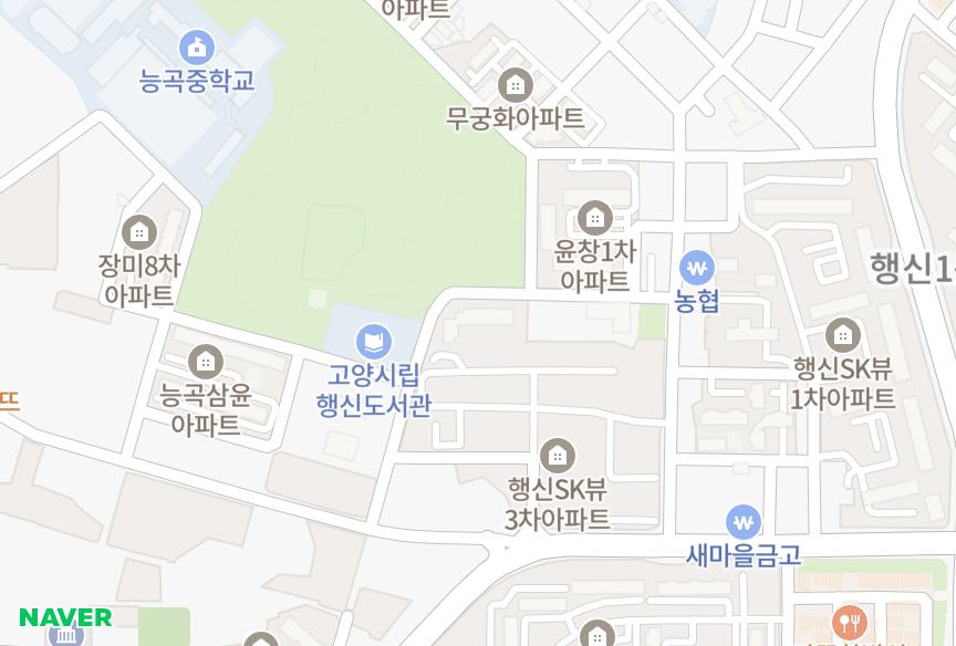 경기도 고양시 덕양구 행신동 윤창2차 위치·실거래 시세 지도