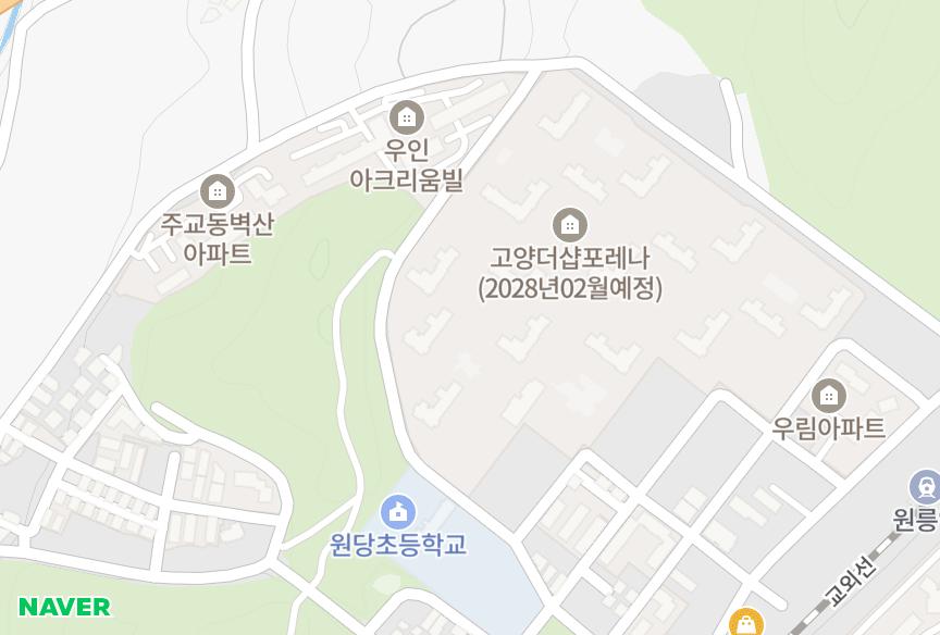경기도 고양시 덕양구 주교동 장미3차 위치·실거래 시세 지도