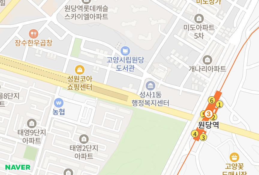 경기도 고양시 덕양구 성사동 성사세띠앙 위치·실거래 시세 지도