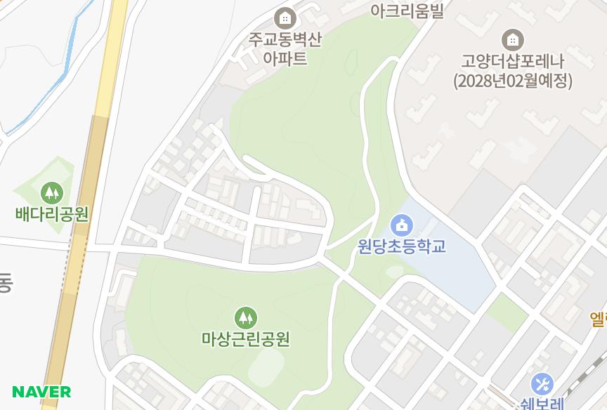 경기도 고양시 덕양구 주교동 서초 위치·실거래 시세 지도