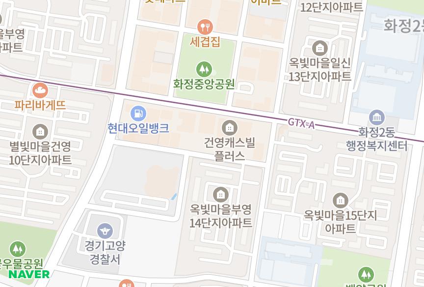 경기도 고양시 덕양구 화정동 에덴다모은정 위치·실거래 시세 지도