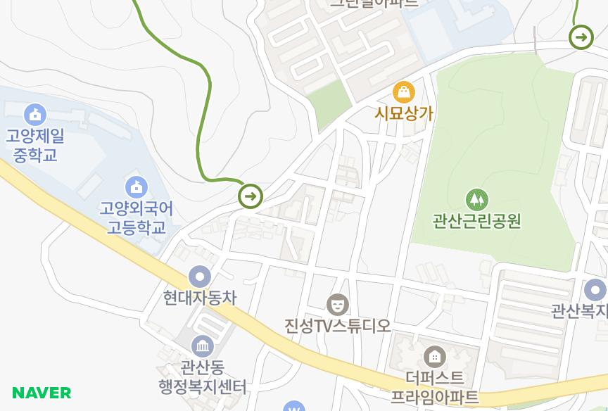 경기도 고양시 덕양구 관산동 중앙 위치·실거래 시세 지도