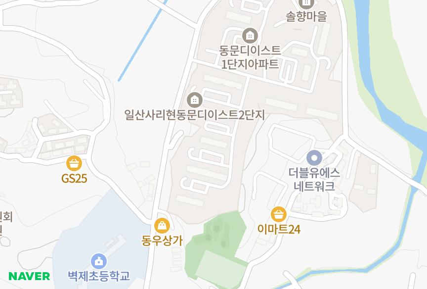 경기도 고양시 일산동구 사리현동 사리현동문디이스트2단지 위치·실거래 시세 지도