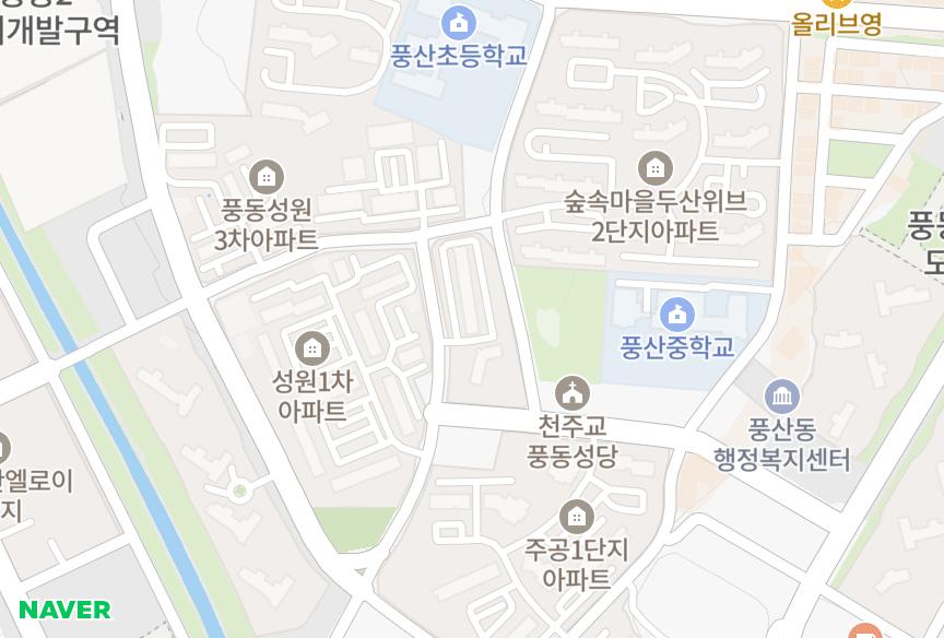 경기도 고양시 일산동구 풍동 풍성원2차 위치·실거래 시세 지도