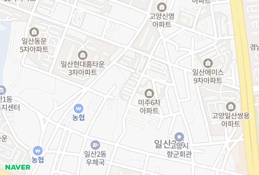 경기도 고양시 일산서구 일산동 일산중앙가든 위치·실거래 시세 지도