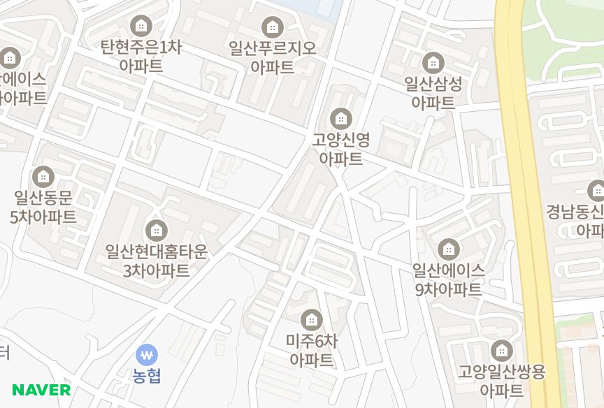 경기도 고양시 일산서구 일산동 삼남 위치·실거래 시세 지도
