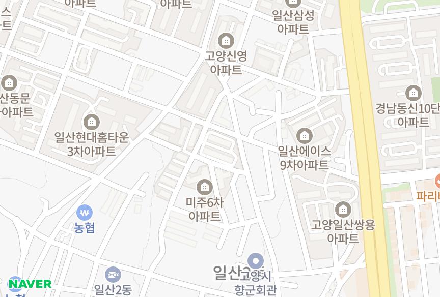 경기도 고양시 일산서구 일산동 세인 위치·실거래 시세 지도