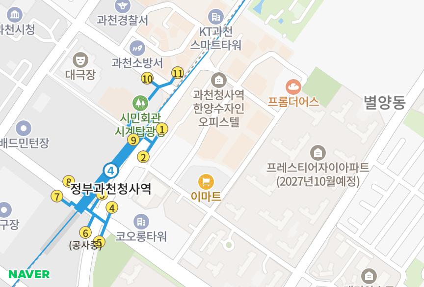 경기도 과천시 별양동 과천타워 위치·실거래 시세 지도