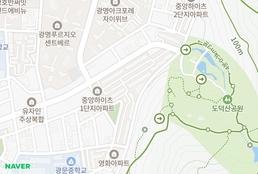 경기도 광명시 광명동 중앙하이츠1차 위치·실거래 시세 지도