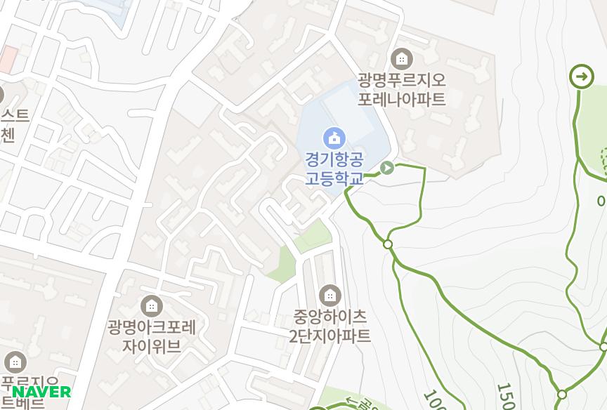 경기도 광명시 광명동 광명현대 위치·실거래 시세 지도