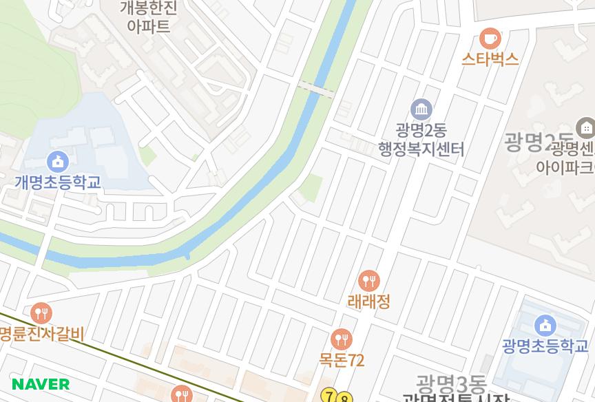 경기도 광명시 광명동 광명금반석시티2차 위치·실거래 시세 지도