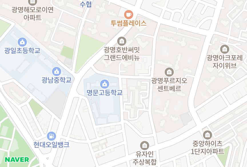경기도 광명시 광명동 이성 위치·실거래 시세 지도