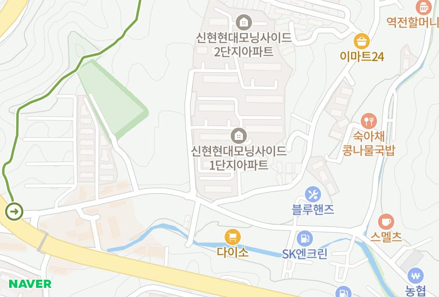 경기도 광주시 신현동 현대모닝사이드1-B 위치·실거래 시세 지도