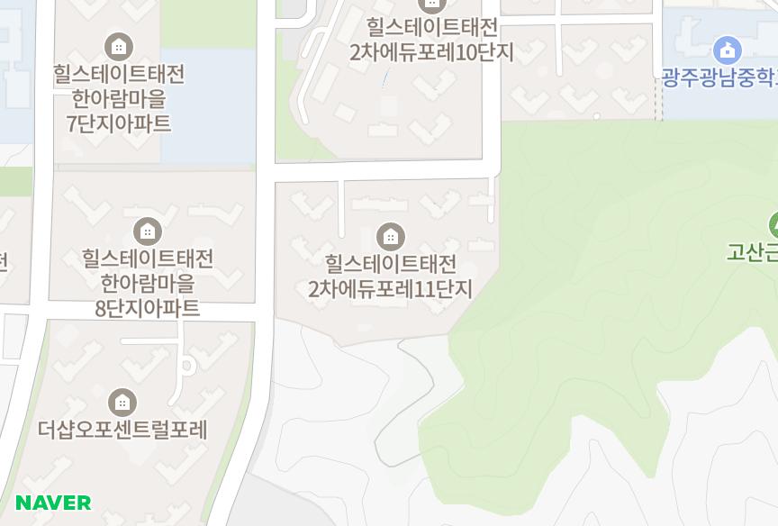 경기도 광주시 태전동 힐스테이트태전2차에듀포레C11BL 위치·실거래 시세 지도