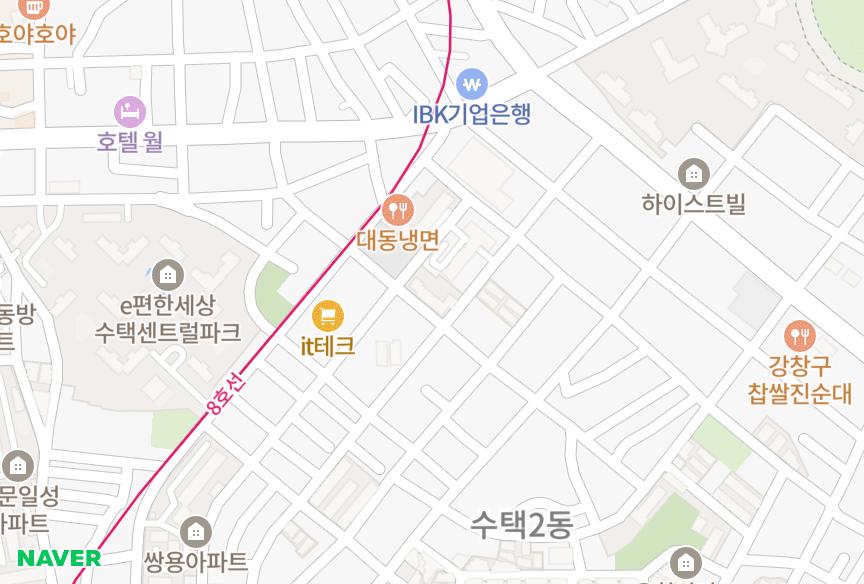 경기도 구리시 수택동 범우하이츠 위치·실거래 시세 지도