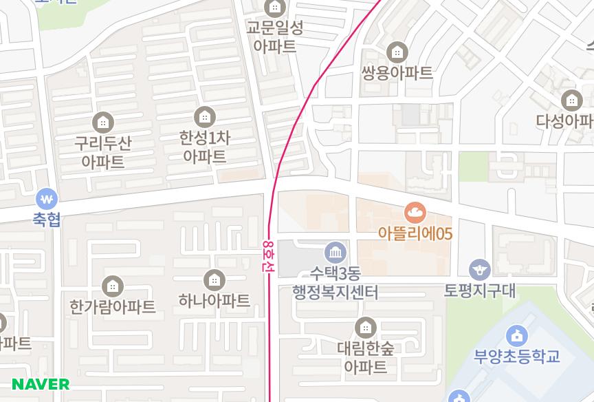 경기도 구리시 수택동 동진뱅크빌 위치·실거래 시세 지도