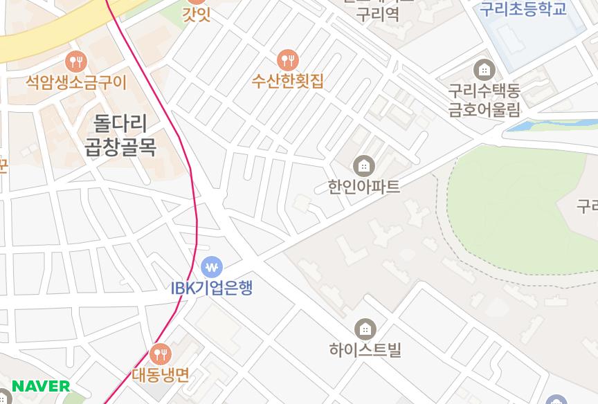 경기도 구리시 수택동 동진타운빌 위치·실거래 시세 지도