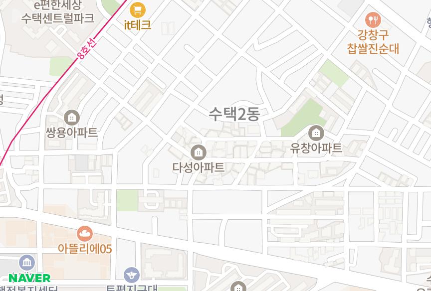 경기도 구리시 수택동 다성 위치·실거래 시세 지도
