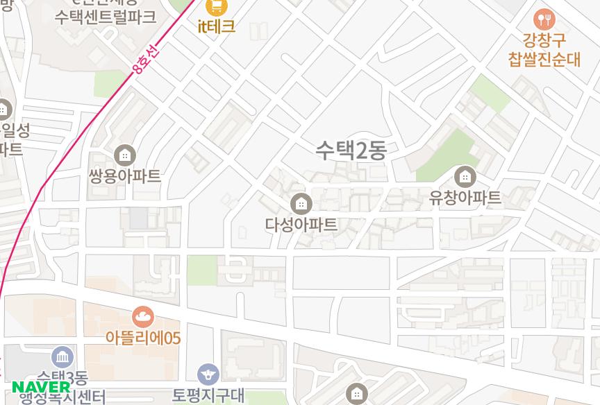 경기도 구리시 수택동 수택다성2차 위치·실거래 시세 지도