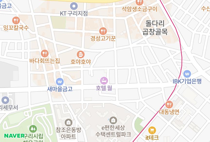 경기도 구리시 수택동 sk시티하우스 위치·실거래 시세 지도