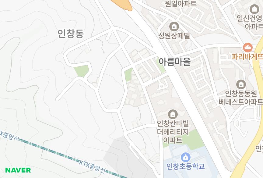경기도 구리시 인창동 노엘하이빌101동 위치·실거래 시세 지도