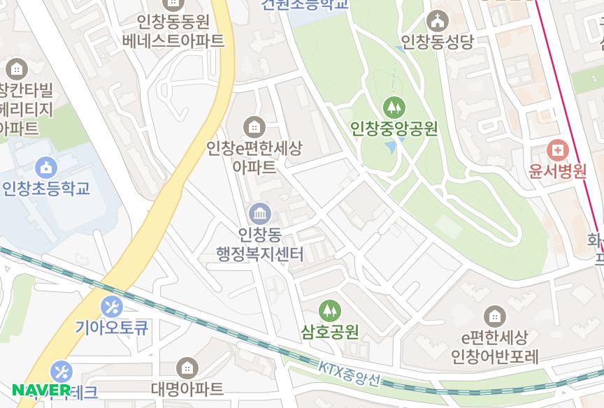 경기도 구리시 인창동 동흥 위치·실거래 시세 지도