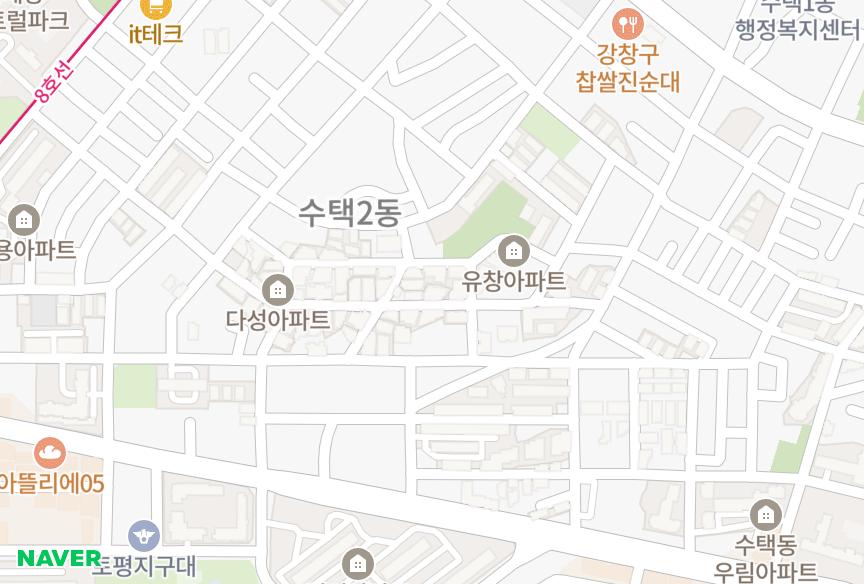 경기도 구리시 수택동 영진 위치·실거래 시세 지도
