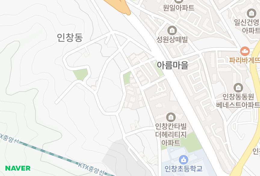 경기도 구리시 인창동 노엘 위치·실거래 시세 지도