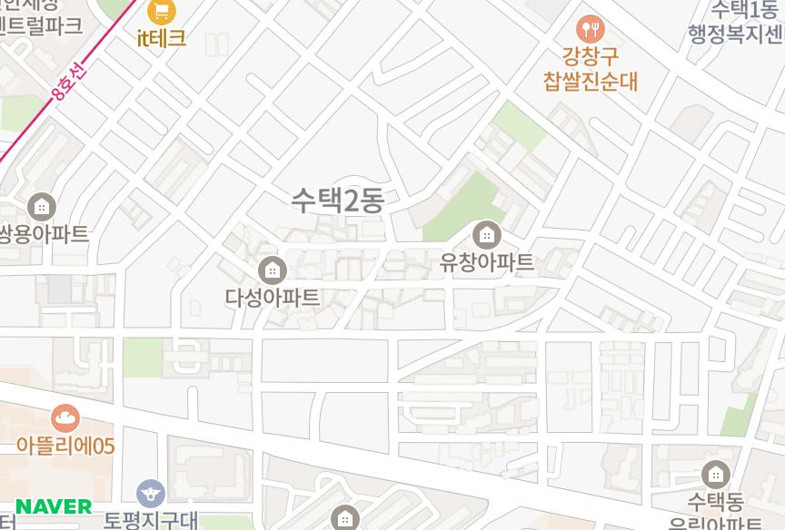 경기도 구리시 수택동 미주 위치·실거래 시세 지도