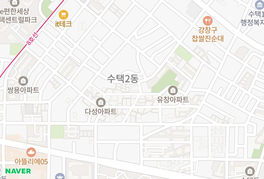 경기도 구리시 수택동 대우454-8차 위치·실거래 시세 지도