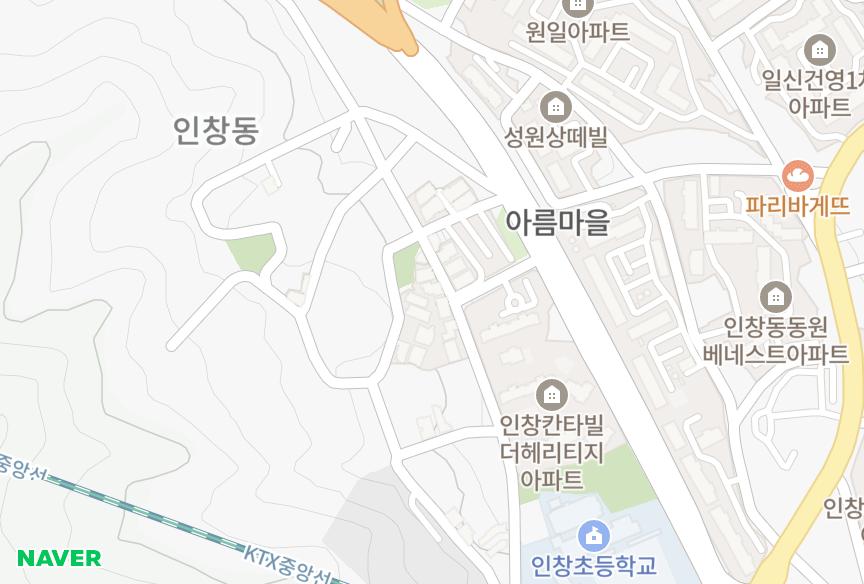 경기도 구리시 인창동 이건필그린102차 위치·실거래 시세 지도