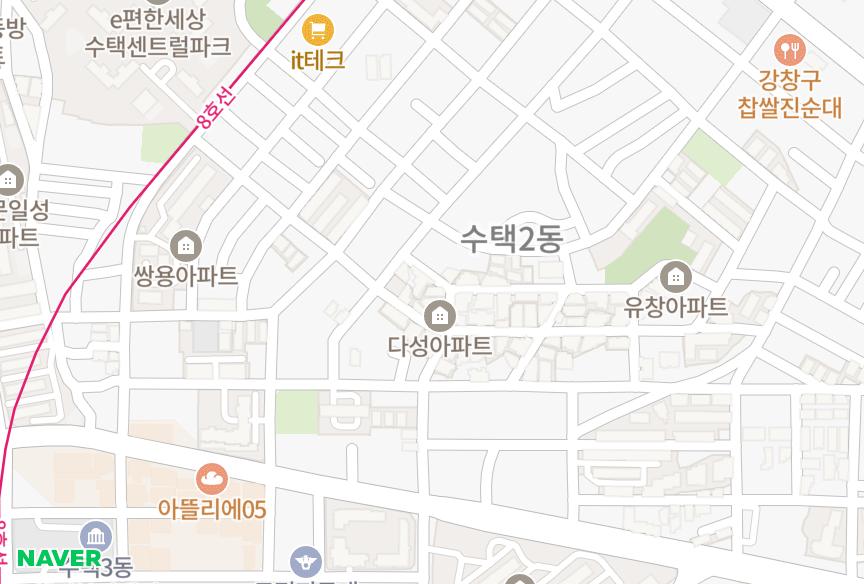 경기도 구리시 수택동 개나리 위치·실거래 시세 지도