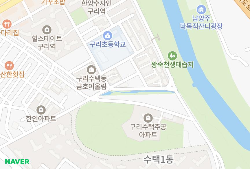 경기도 구리시 수택동 광명 위치·실거래 시세 지도