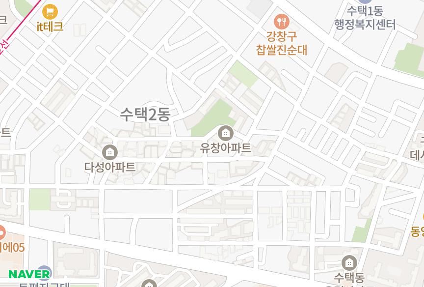 경기도 구리시 수택동 언덕위에하얀집대동 위치·실거래 시세 지도