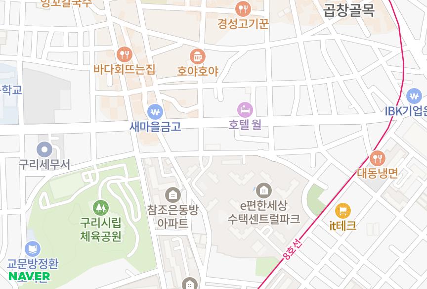 경기도 구리시 수택동 대성 위치·실거래 시세 지도