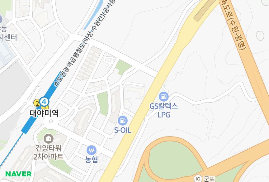 경기도 군포시 대야미동 신안실크밸리 위치·실거래 시세 지도