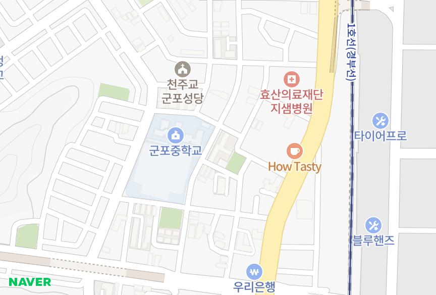 경기도 군포시 당동 동막마을군포제일 위치·실거래 시세 지도