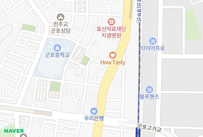 경기도 군포시 당동 럭키베스티빌 위치·실거래 시세 지도